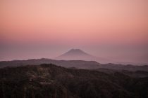 Volcano Sunset Nature Mountain